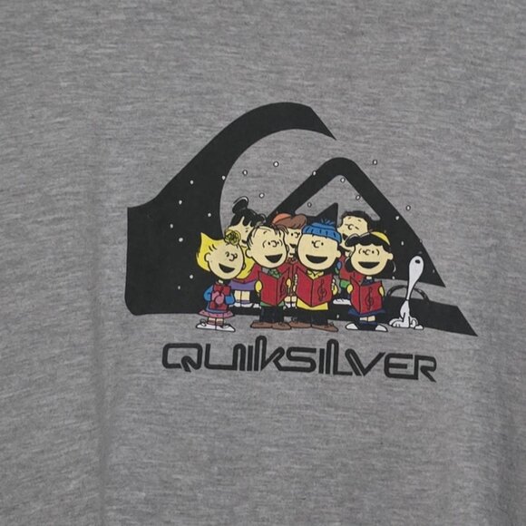 Quiksilver X Peanuts LS Crewneck - Peanuts Christmas Caroling - Gray - Sz XXL* - Picture 2 of 6